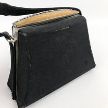 Load image into Gallery viewer, 1940s "Golden Age" Black Fabric Covered Box Bag with Paste Trim