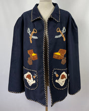 Load image into Gallery viewer, Reproduction Mexican Tourist Jacket with Pirate Theme by Girl In A Whirl - Bust 40 42