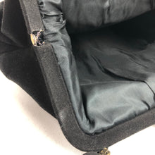 Load image into Gallery viewer, 1940s Large Black Bag Covered with Fabric