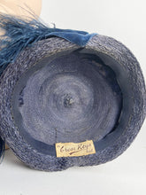 Load image into Gallery viewer, Beautiful Vintage 1950's Straw Hat with Velvet and Ostrich Feather Trim - A Cross-Keys Hat