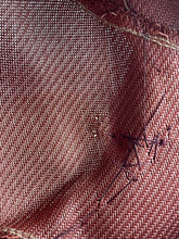 Load image into Gallery viewer, Original Late 1930's or Early 1940's Terracotta Coloured Straw Hat with Air Force Blue Bow Trim *