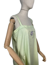Load image into Gallery viewer, Original 1920's Volup Green Slip with Floral Applique and Embroidery in Purple, Green and Cream - Bust 38 40