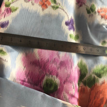 Load image into Gallery viewer, Original 1940s 1950s Chaslyn Model Luxurious Feel Blue Housecoat in a Pretty Floral Print - Bust 36 37 38