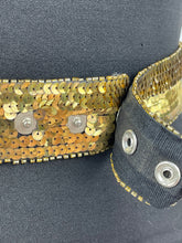 Load image into Gallery viewer, Original 1930's French Made Gold Sequin Belt with Rounded Ends - Waist 28 29