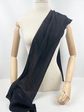 Load image into Gallery viewer, Original 1930's Black Crepe Dagger Point Scarf - Great Headscarf - Great Christmas Gift