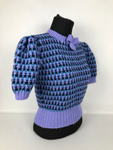 Load image into Gallery viewer, Reproduction 1940s Waffle Stripe Jumper Knitted from a Wartime Pattern - B 38 40 42