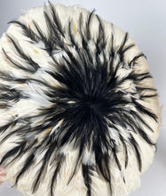 Load image into Gallery viewer, Original 1950's Black and White Feather Platter Hat - AS IS