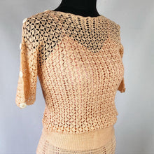 Load image into Gallery viewer, Original 1930s Crochet Skirt and Top Set - B34