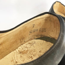 Load image into Gallery viewer, Original 1940s CC41 Black Satin Shoes - Size 7