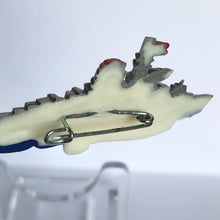 Load image into Gallery viewer, Vintage Early Plastic Battle Ship Brooch