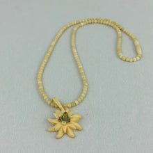 Load image into Gallery viewer, Vintage 1930s 1940s Carved Edelweiss Necklace