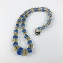 Load image into Gallery viewer, 1940s Blue and White Glass Necklace