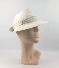 Load image into Gallery viewer, 1930s Cream Felt and Leather Fedora