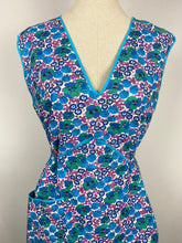 Load image into Gallery viewer, 1940s Floral Pansy and Berry Print Cotton Apron - Would Make A Great Summer Dress - Bust  38 40