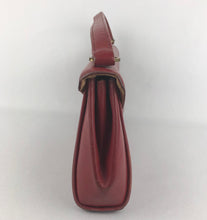 Load image into Gallery viewer, 1950s Cherry Red Hand Bag with Gold Coloured Clasp by Eros