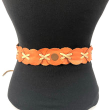 Load image into Gallery viewer, 1970s Orange Suede and Leather Belt - Waist 30 32 34 36