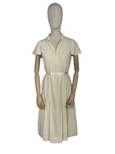 Load image into Gallery viewer, Original 1930's Cream Silk Dress with Mother-of-Pearl Buttons - Bust 32 34 *