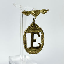 Load image into Gallery viewer, Original 1930's 1940's Initial Brooch with the Letter E