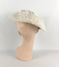 Load image into Gallery viewer, Original 1950s White Summer Hat with Net Trim - A Marten Hat