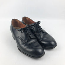 Load image into Gallery viewer, CC41 1940s Black Leather Walking Shoes - UK 3.5