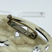 Load image into Gallery viewer, Original 1940's Brooch with Two Brown Dogs in Oval Frame