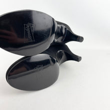 Load image into Gallery viewer, Original 1940's 1950's Black Suede Bow Fronted Court Shoes - UK 5