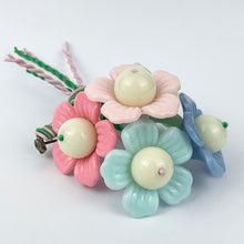 Load image into Gallery viewer, Fabulous Luxulite Brooch with a Cluster of Flowers in Pastel Shades of Pink, Blue and Green