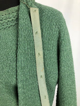 Load image into Gallery viewer, 1950s Sage Green Three Piece Acrylic Knit Set By Orlon - Bust 38 40