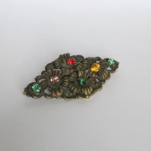 Load image into Gallery viewer, Vintage Czech Brooch with Colourful Paste