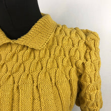 Load image into Gallery viewer, Reproduction 1940s Rib and Cable Knit Jumper - B36 40