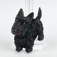 Load image into Gallery viewer, Charming Original 1940's Large Black Scottie Dog Celluloid Brooch with Moveable Head