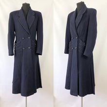 Load image into Gallery viewer, Original 1940s CC41 Navy Wool Coat with Great Pocket Detail - Bust 36 38
