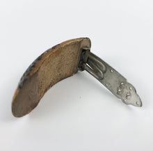 Load image into Gallery viewer, 1930s 1940s Red, Brown and Mustard Wooden Dress Clip