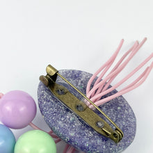 Load image into Gallery viewer, Fabulous Luxulite Pretty Pastels and Glitter Brooch in Pink, Blue, Purple and Green