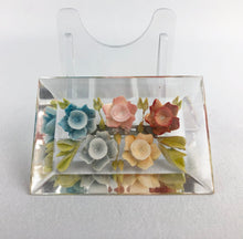 Load image into Gallery viewer, Large Original 1940's Reverse Carved Lucite Brooch with Flowers *