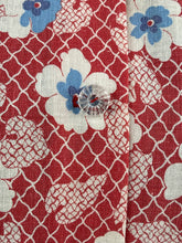 Load image into Gallery viewer, Reproduction Pretty Floral Print Blouse - Patriotic Red, White and Blue with Clear Glass - Bust 34
