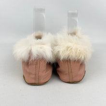 Load image into Gallery viewer, Original 1920's Embroidered Silk Boudoir Slippers with Genuine Fur Trim