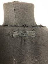 Load image into Gallery viewer, 1930s Black Boucle Wool Coat with Mother Of Pearl Buttons and Double Collar - Bust 36