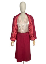 Load image into Gallery viewer, Original 1940's American Made Raspberry Pink Wool Suit by Glen Maid of New York - Bust 34 36