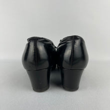 Load image into Gallery viewer, 1940s Black Leather Portland Lace Up Shoes - UK Size 5.5 *