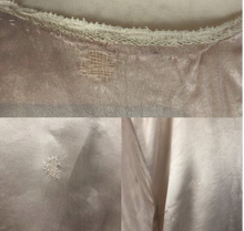Load image into Gallery viewer, 1930s 1940s Soft Pale Pink Satin Bed Jacket with Applique - B38 40