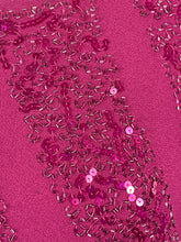 Load image into Gallery viewer, 1940s Raspberry Pink Beaded and Sequined Crepe Evening Dress - Bust 34 35 36