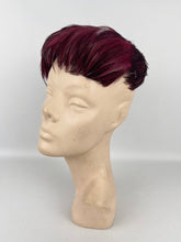 Load image into Gallery viewer, Original 1950's American Made Burgundy Feather and Net Hat *