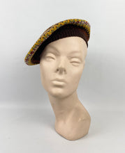 Load image into Gallery viewer, Reproduction 1940s Pure Wool Fair Isle Beret - Wonderful Design Featuring Eight Different Colours