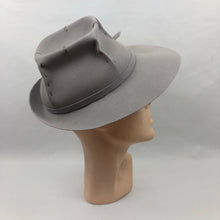 Load image into Gallery viewer, 1930s 1940s Grey Felt Fedora Hat