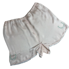 Load image into Gallery viewer, Original Duo of 1940's French Knickers - Black Rayon CC41 and Cream Satin with Lace Ruffle Trim - Waist 27 28