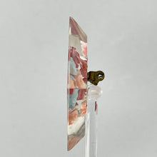 Load image into Gallery viewer, Original 1940s 1950s Reverse Carved Diamond Shaped Lucite Brooch with Cluster of Six Flowers *