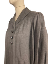 Load image into Gallery viewer, Original 1940's Charcoal Grey Lightweight Wool Coat by Harella - Bust 34 36 *