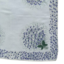 Load image into Gallery viewer, Original 1940's Pretty Crepe Hankie with Floral Sprays in Purple and Green - Great Gift Idea