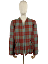 Load image into Gallery viewer, Absolutely Stunning Original 1940's Cropped Check Jacket - Bust 38 40 42